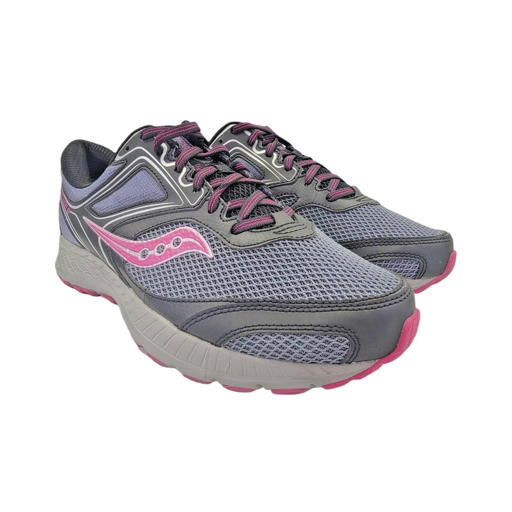 Saucony Cohesion 12 Women's Sz 12 W Wide Grey Pink Running Walking Shoes S10478-